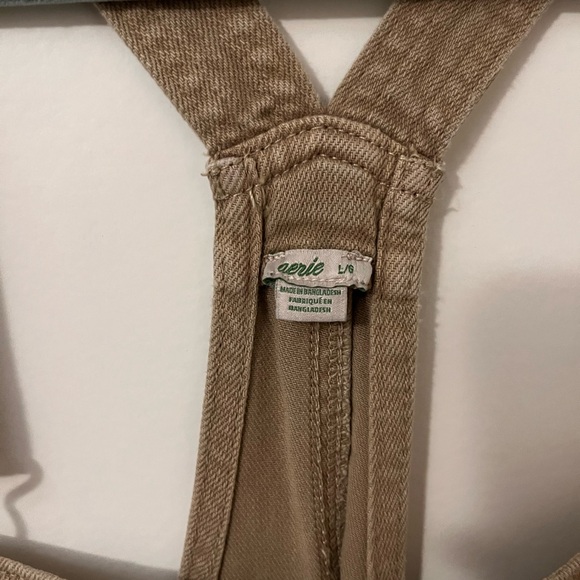 Aerie Beige Short Overalls - Picture 3 of 3